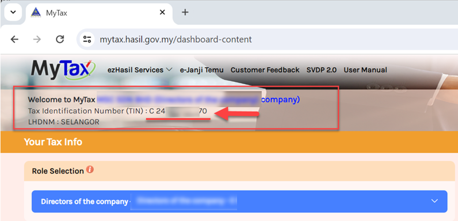 Search company Tax Identification Number (Tin) - Step 4