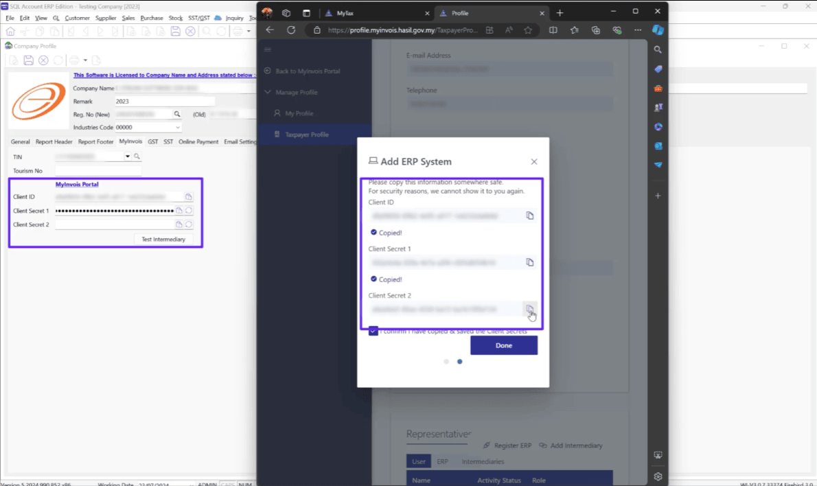 Register ERP for Accounting Software on MyInvois Portal - Step 4