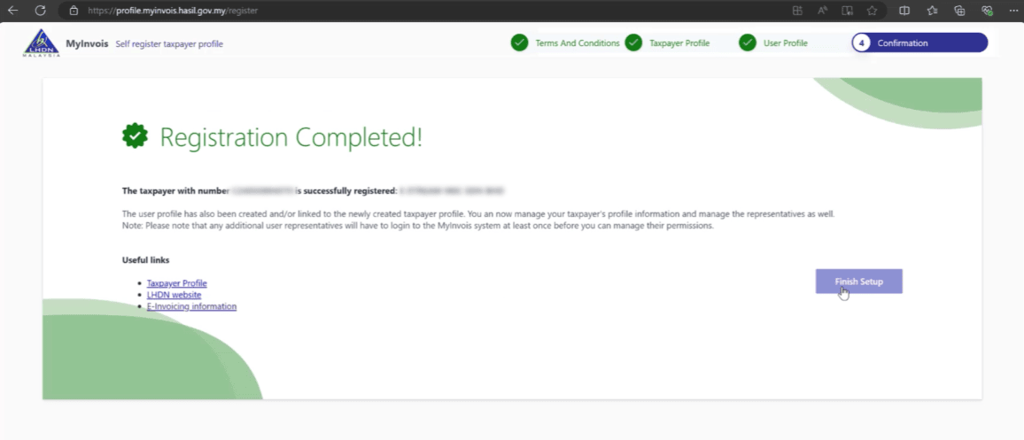 Register LHDN MyInvois Portal For E-Invoice - Step 5