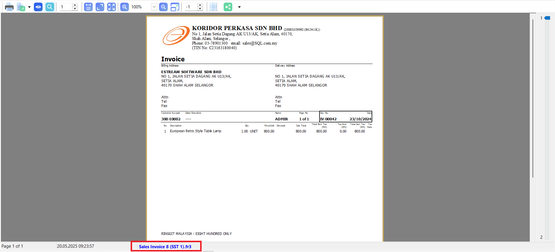 Capture LHDN QR Code to display in Fast Report - Step 2