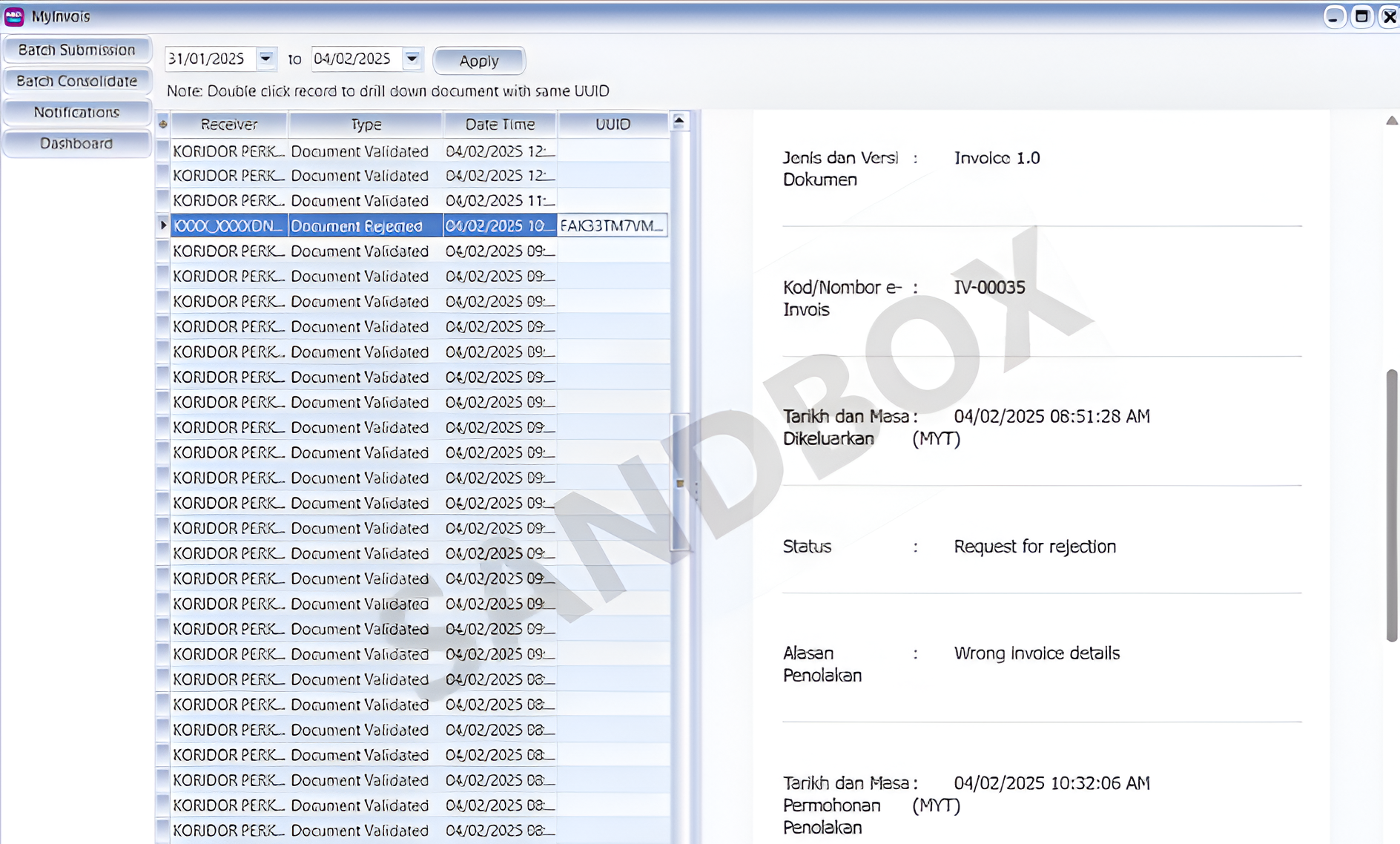 E-Invoice Notifications Features - View Details of Cancelled E-Invoice