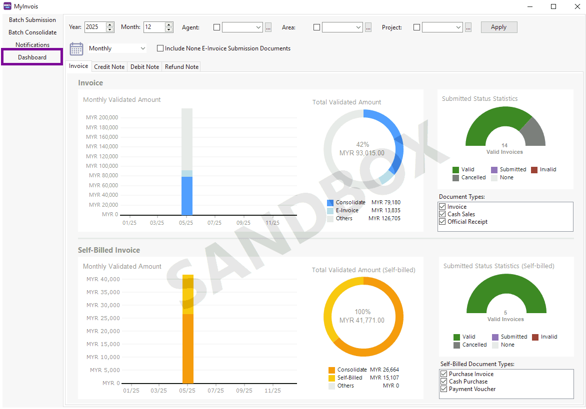 Access E-Invoice Dashboard - Step 2