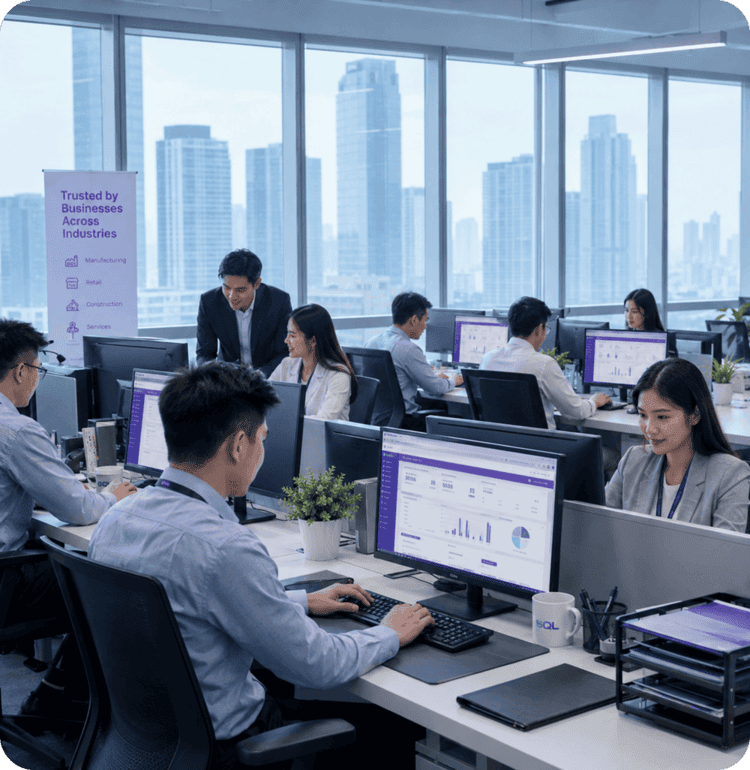 Team working across industries
